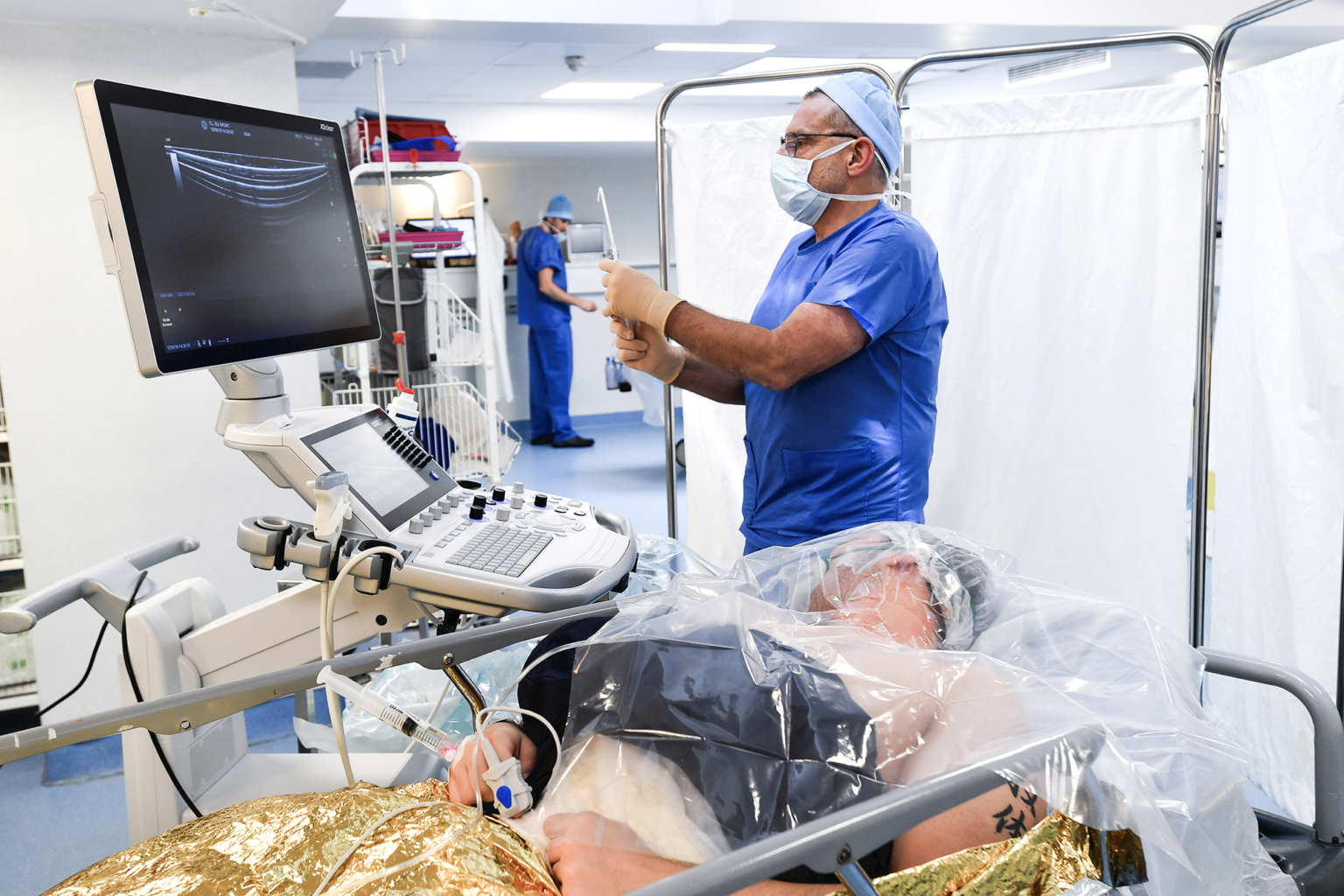 Photographe dans un centre médicale