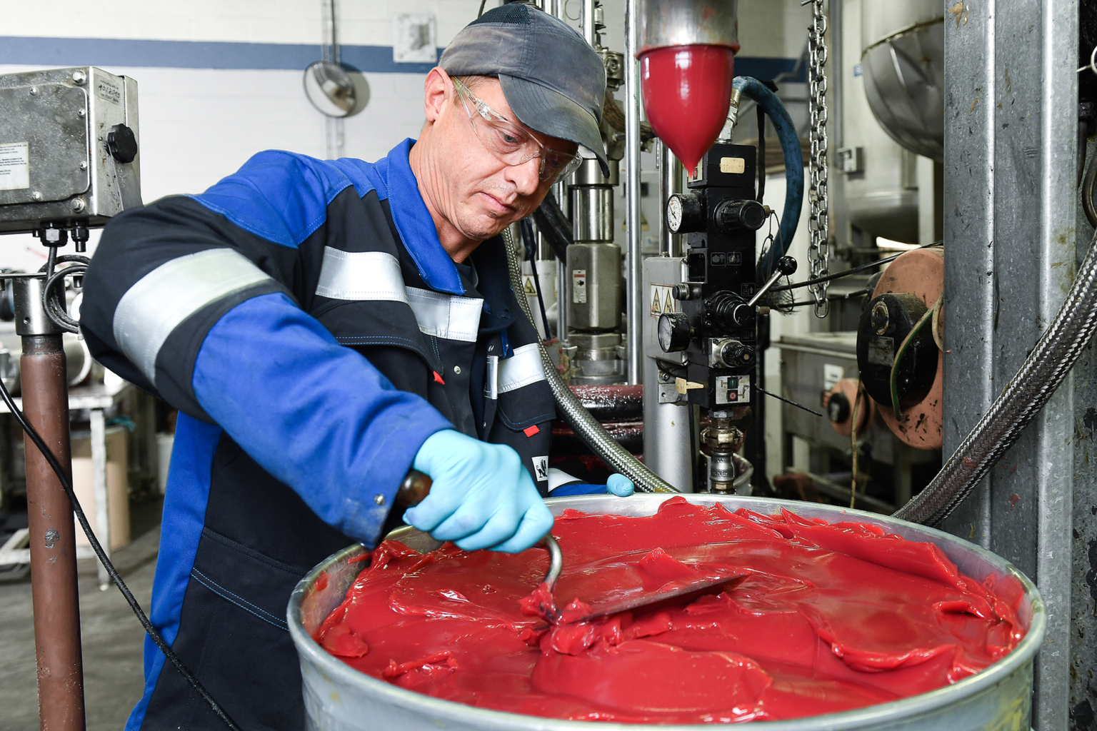 Photo reportage industriel sur la fabrication de lubrifiant