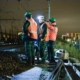 Reportage photo, équipe du BTP sur le site d'exploitation