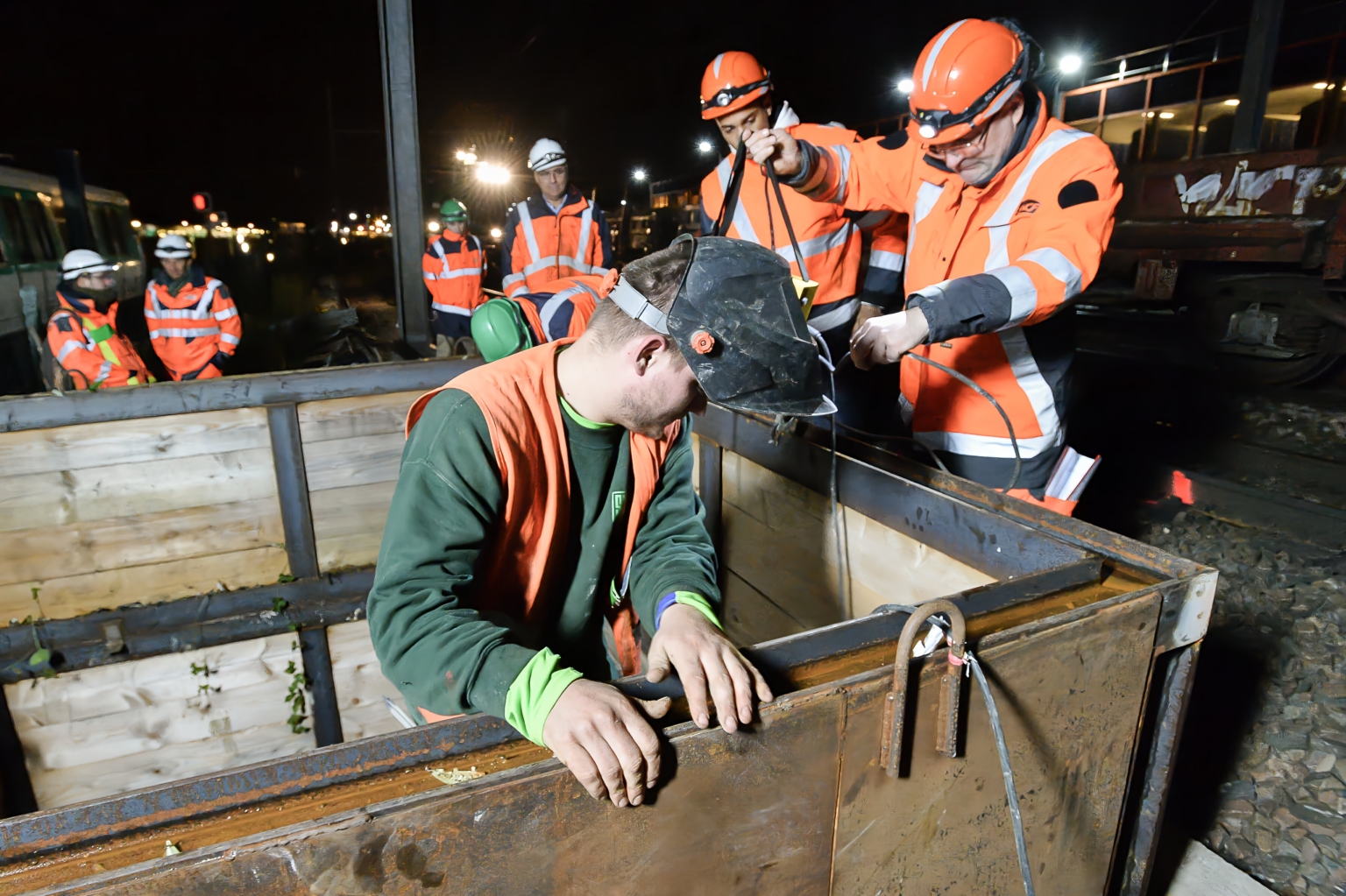 Reportage photographique, les temps forts du BTP ferroviaire